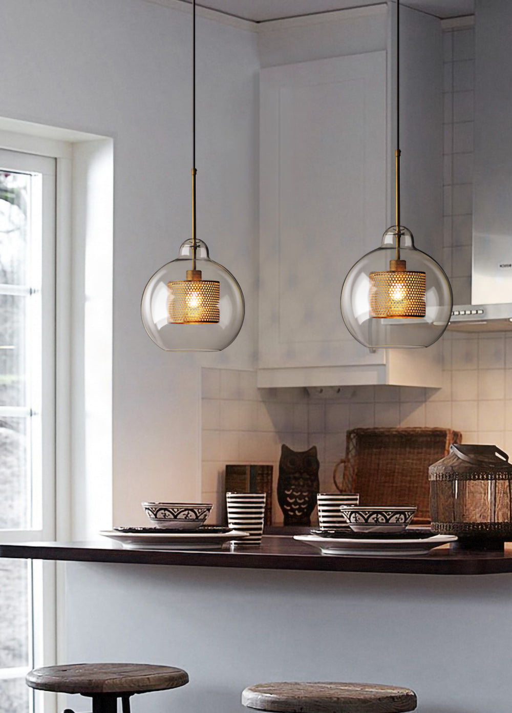 Zirelle Glass Pendant Lamp-Moonnatur