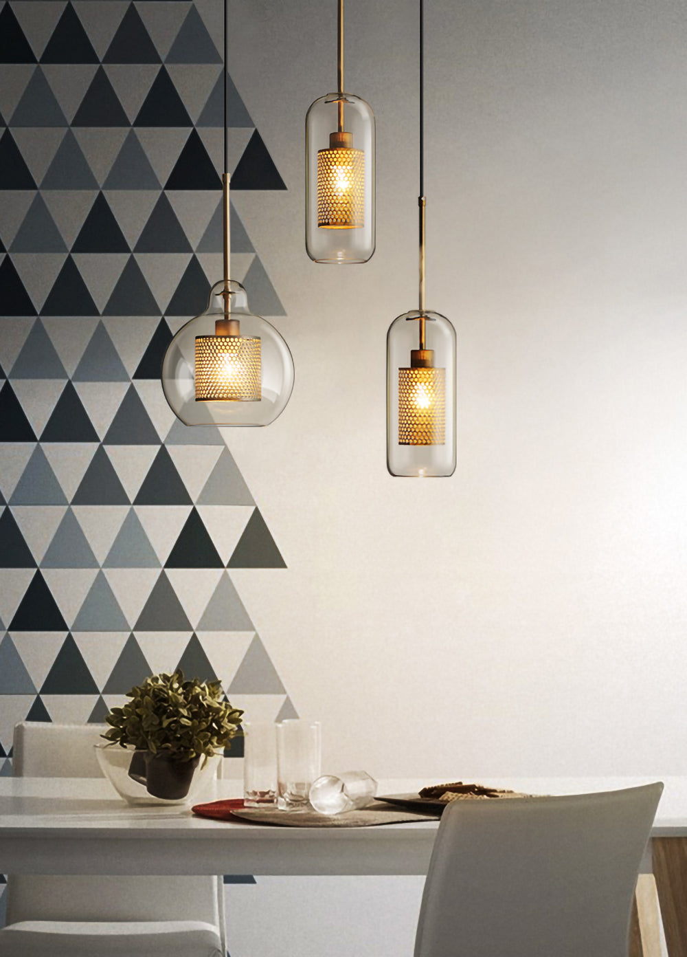 Zirelle Glass Pendant Lamp-Moonnatur