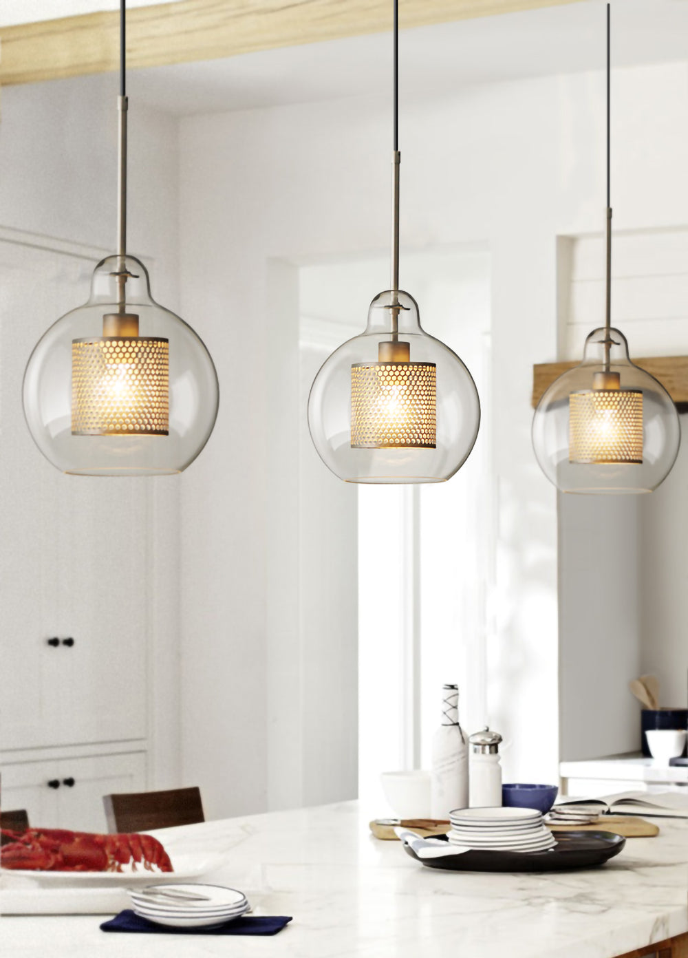 Zirelle Glass Pendant Lamp-Moonnatur