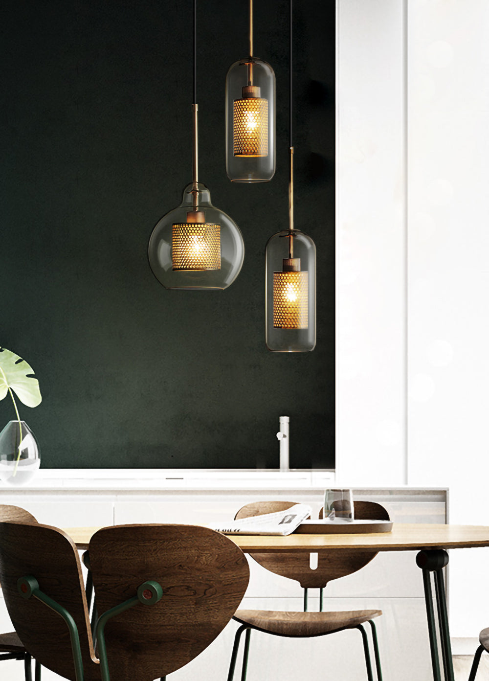 Zirelle Glass Pendant Lamp-Moonnatur