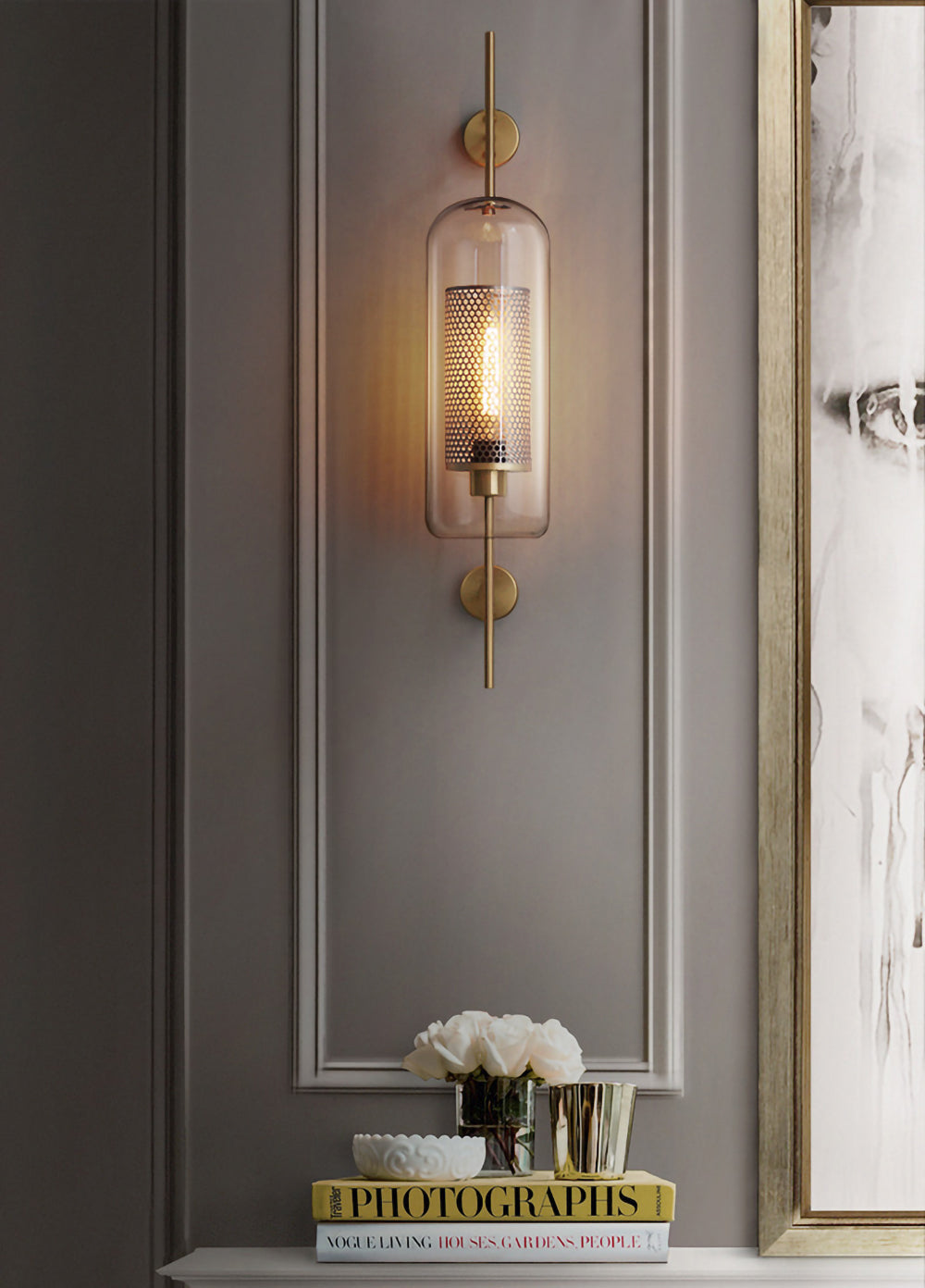 Liravelle Glass Wall Light-Moonnatur
