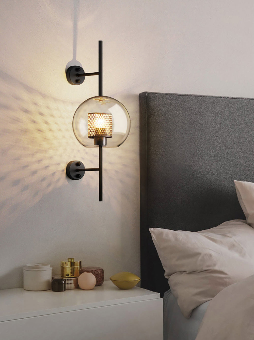 Liravelle Glass Wall Light-Moonnatur