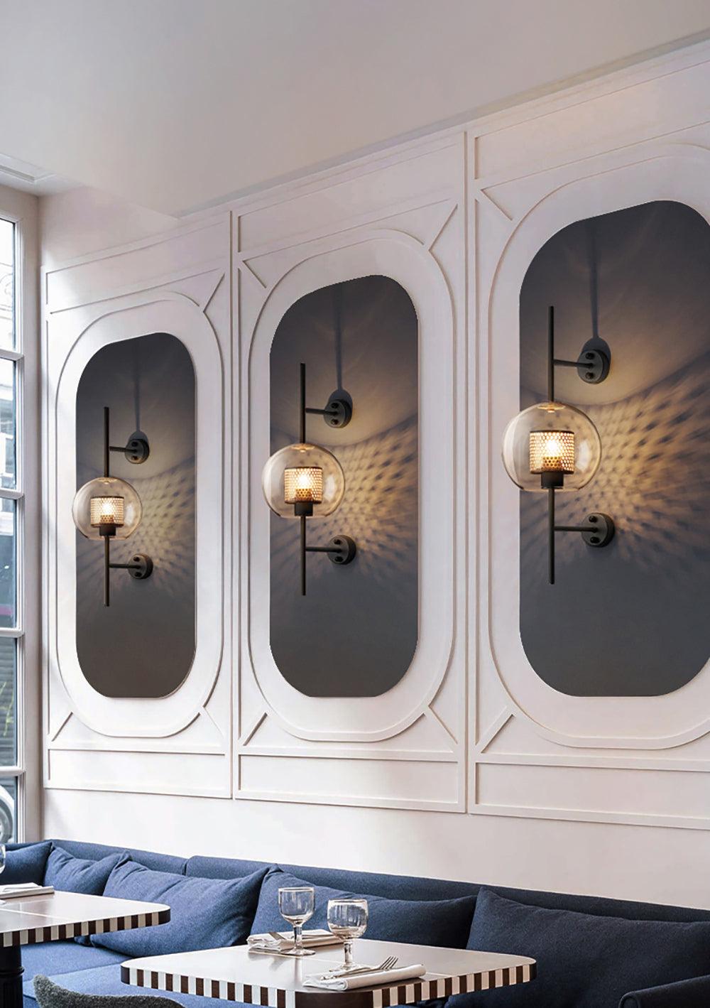 Liravelle Glass Wall Light-Moonnatur
