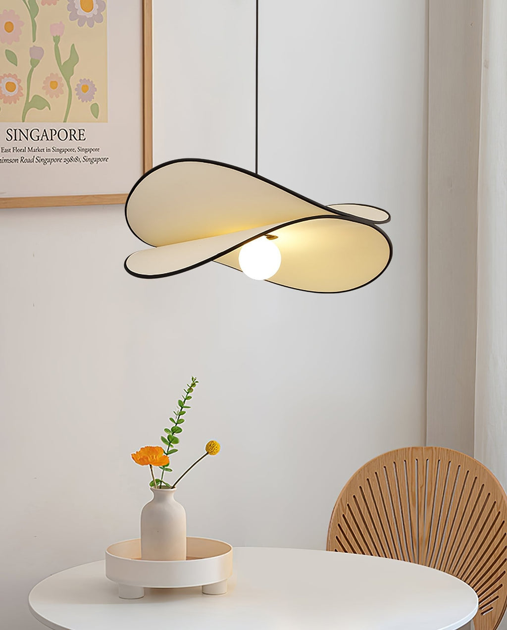 Doranera Fabric Pendant Light-Moonnatur