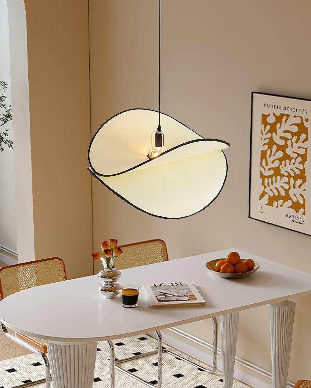 Doranera Fabric Pendant Light-Moonnatur