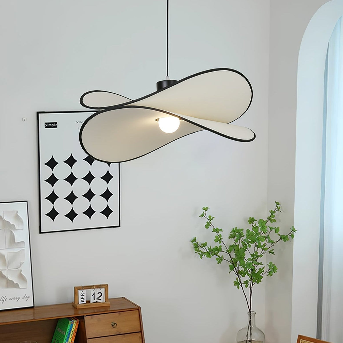 Doranera Fabric Pendant Light-Moonnatur
