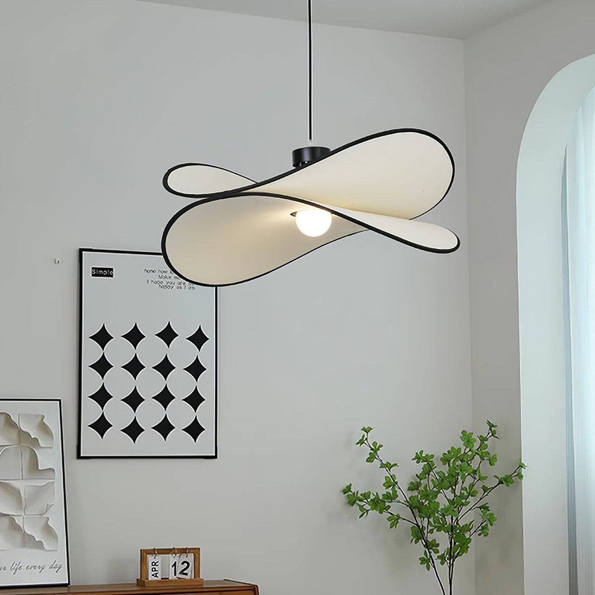 Doranera Fabric Pendant Light-Moonnatur