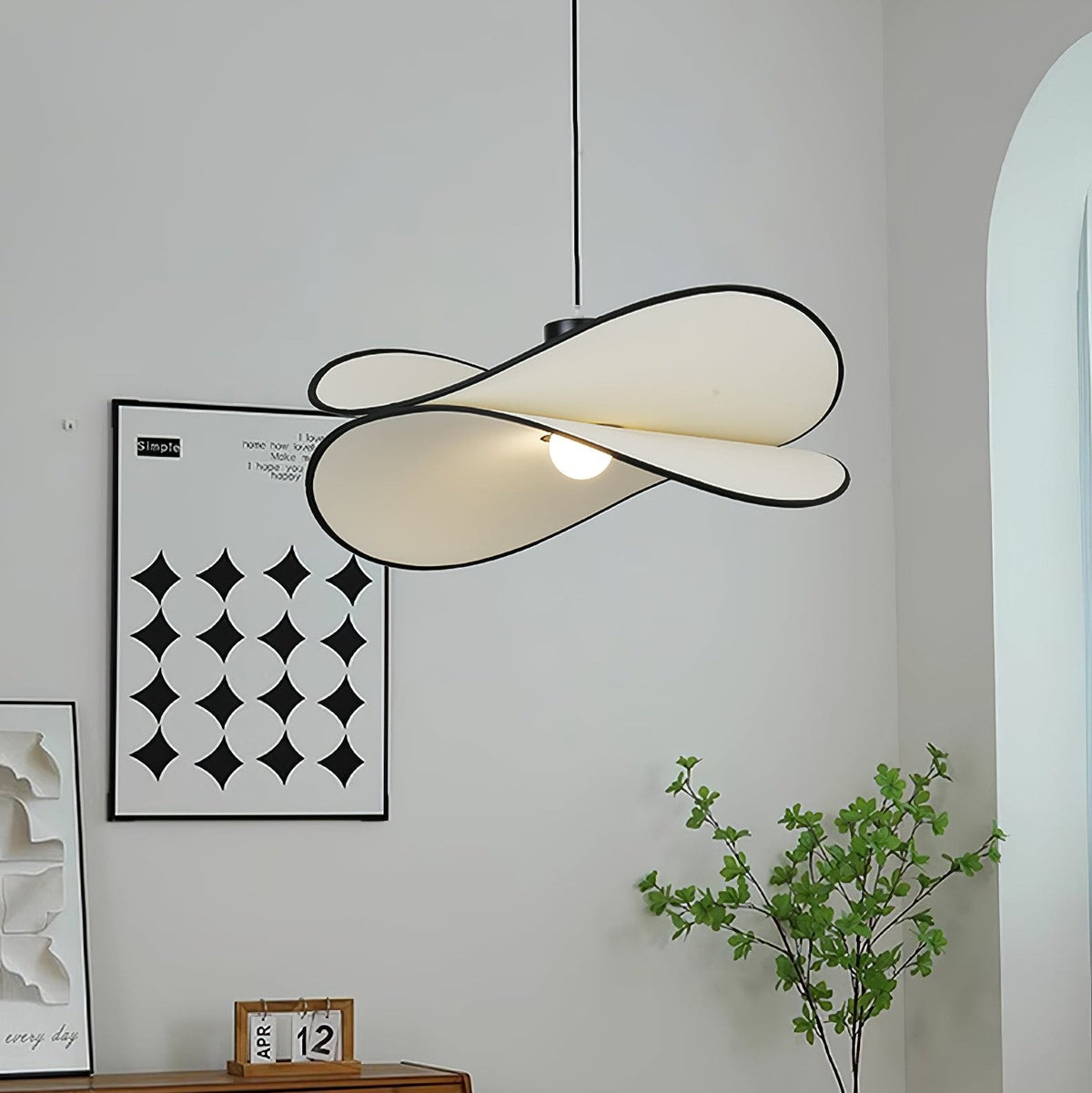 Doranera Fabric Pendant Light-Moonnatur