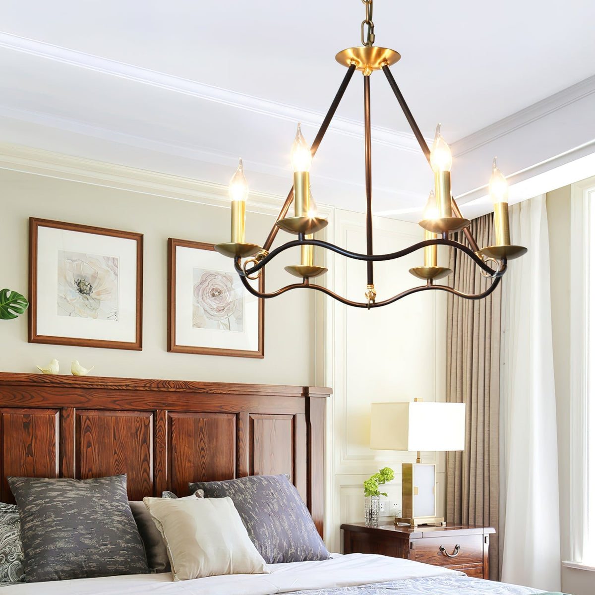 Lavenella Brass Chandelier-Moonnatur