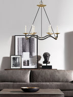 Lavenella Brass Chandelier-Moonnatur