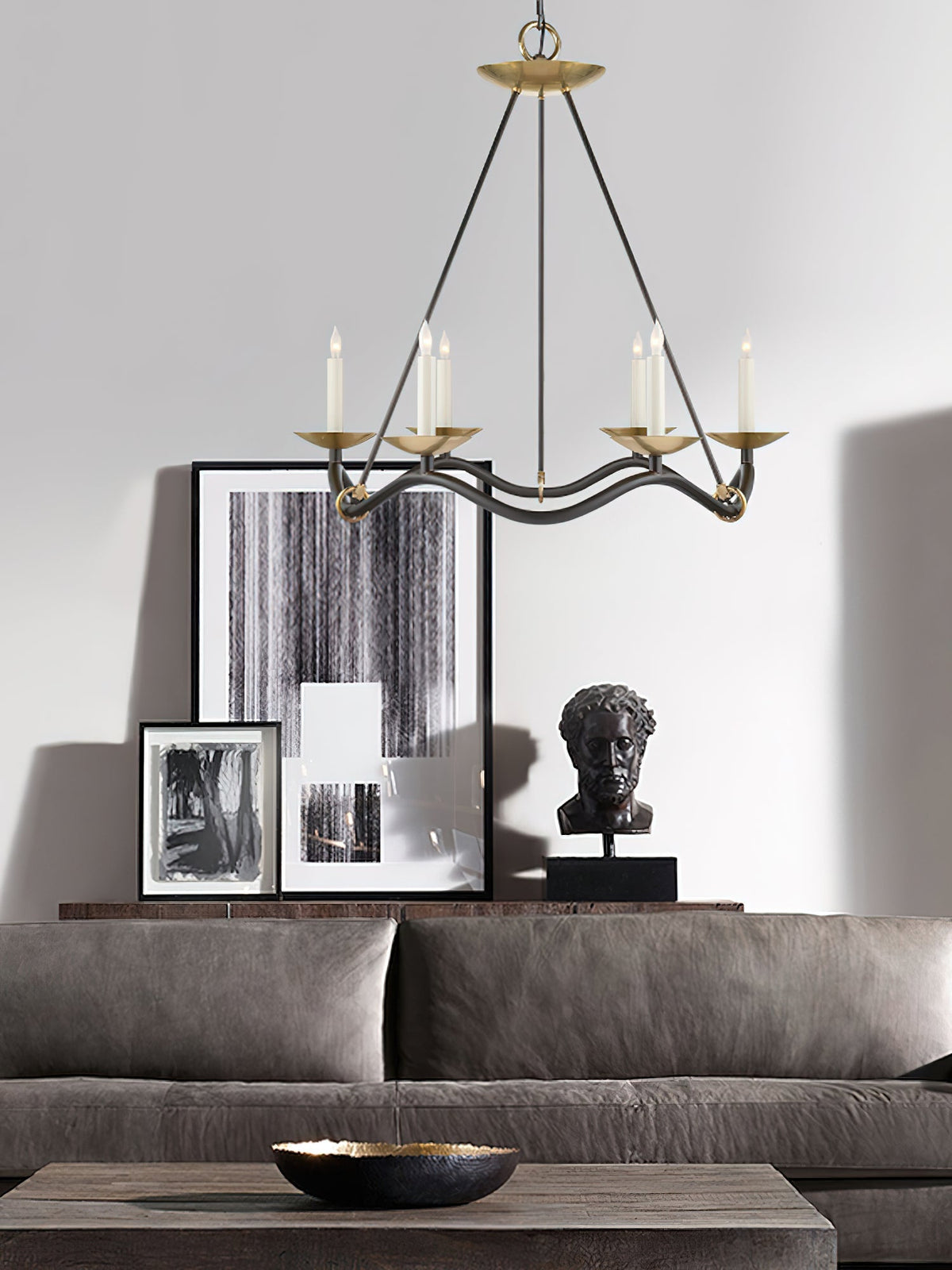 Lavenella Brass Chandelier-Moonnatur