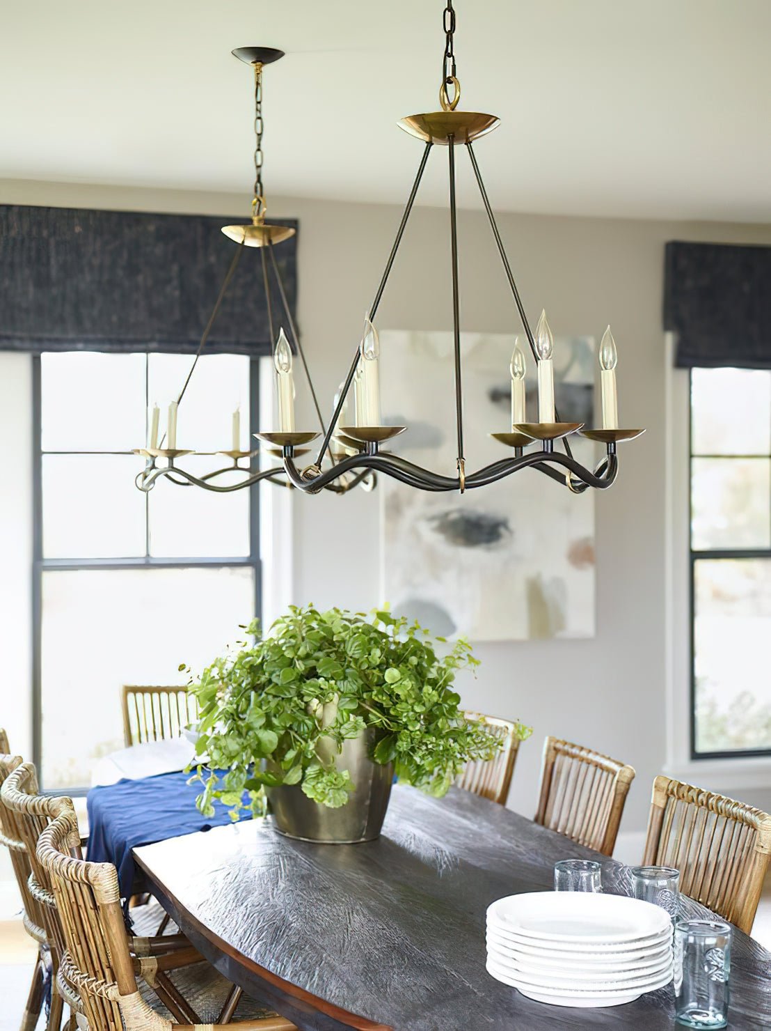 Lavenella Brass Chandelier-Moonnatur