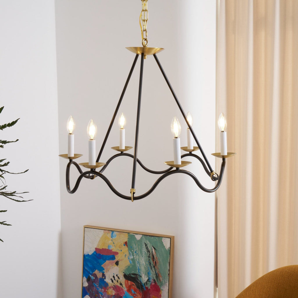 Lavenella Brass Chandelier-Moonnatur