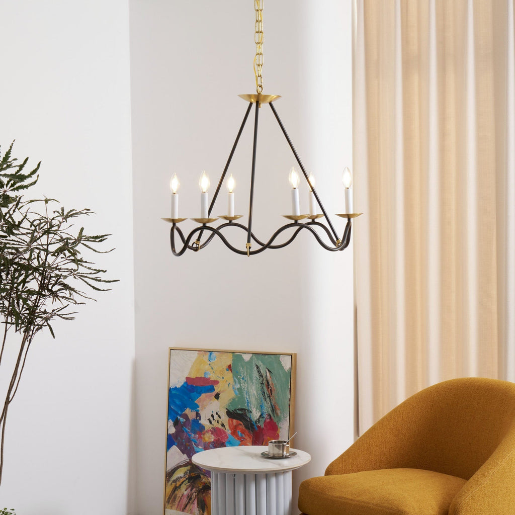 Lavenella Brass Chandelier-Moonnatur