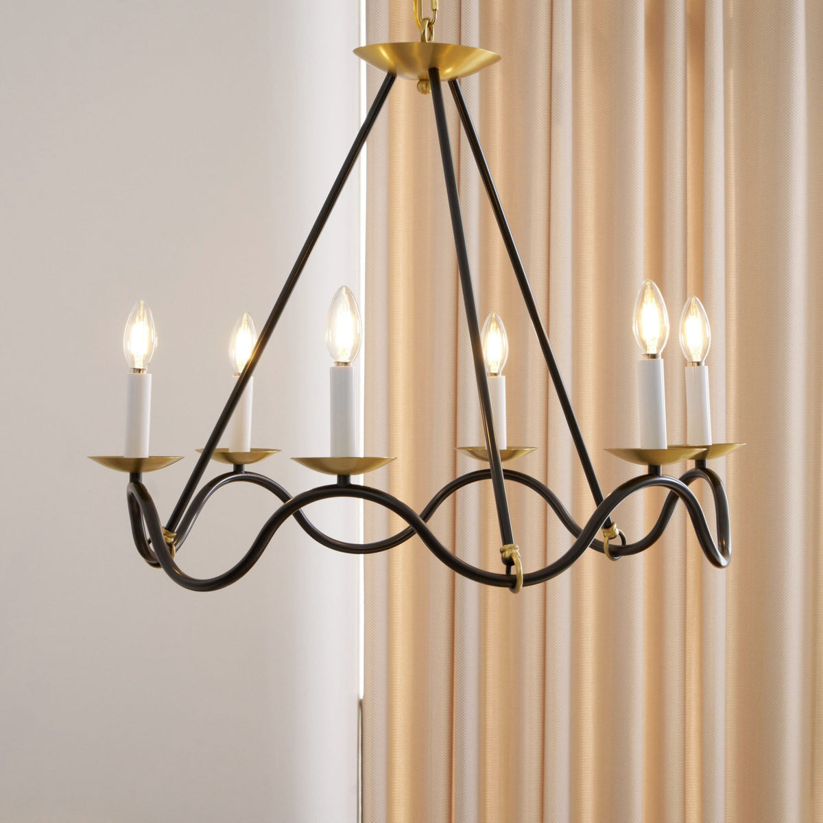 Lavenella Brass Chandelier-Moonnatur