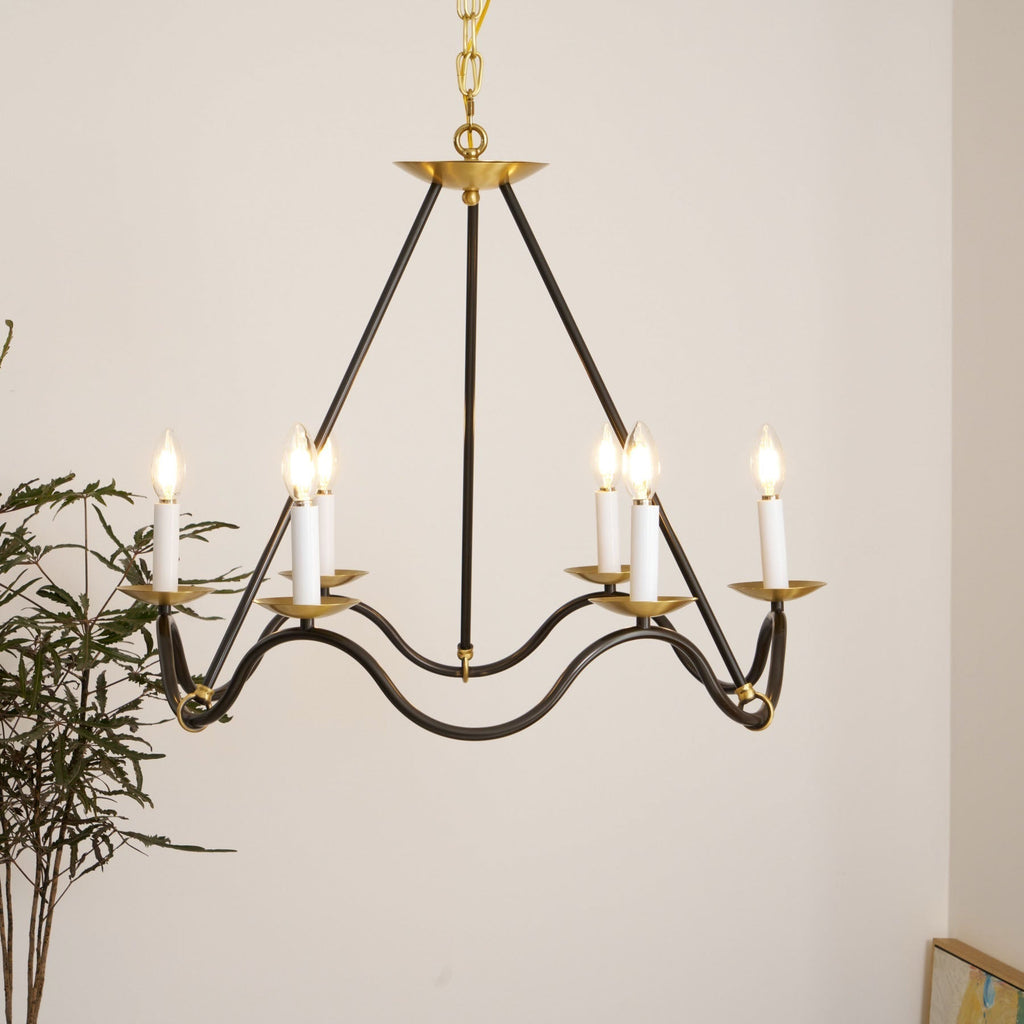 Lavenella Brass Chandelier-Moonnatur