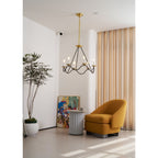 Lavenella Brass Chandelier-Moonnatur