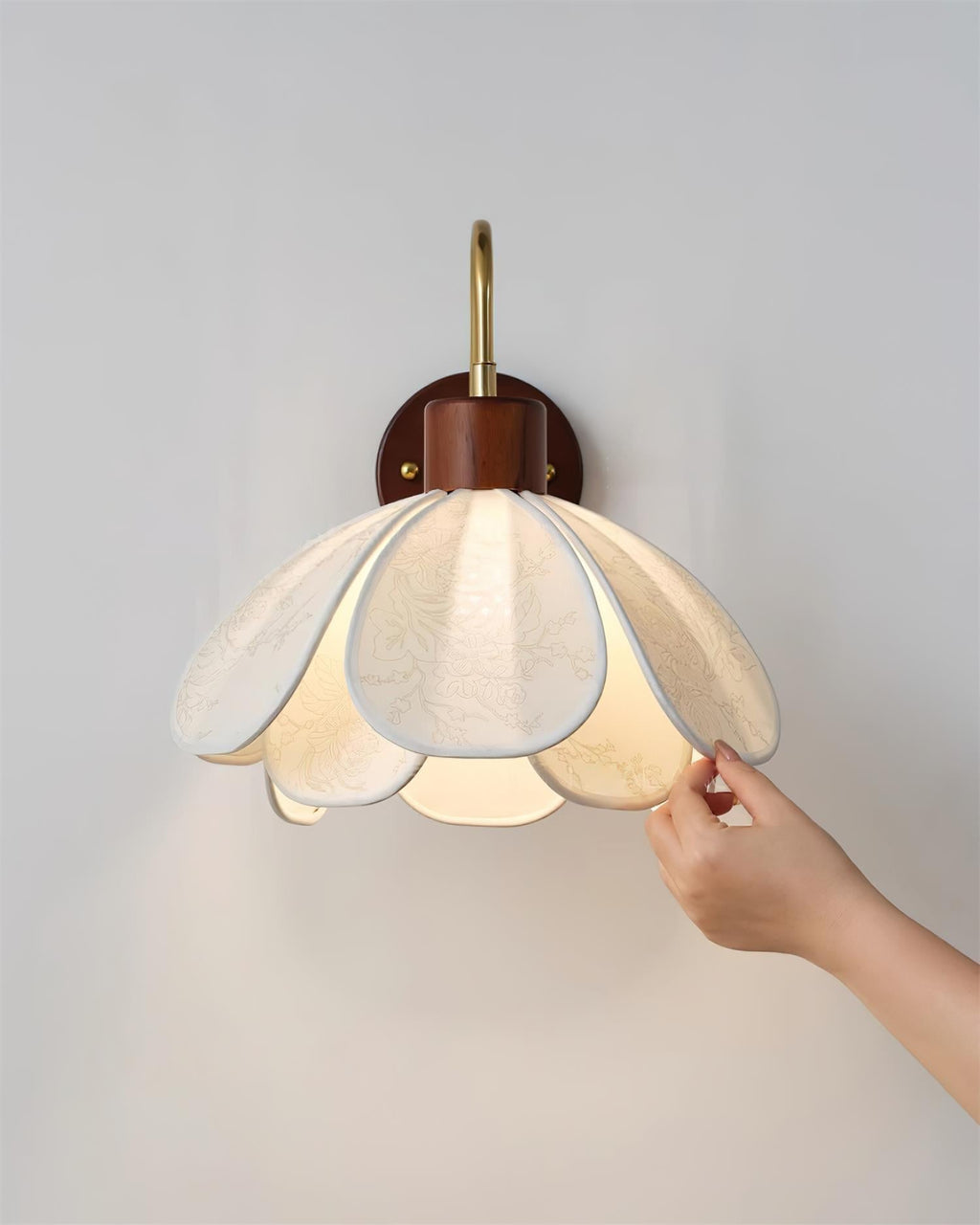 Vardenmoss Fabric Wall Light-Moonnatur