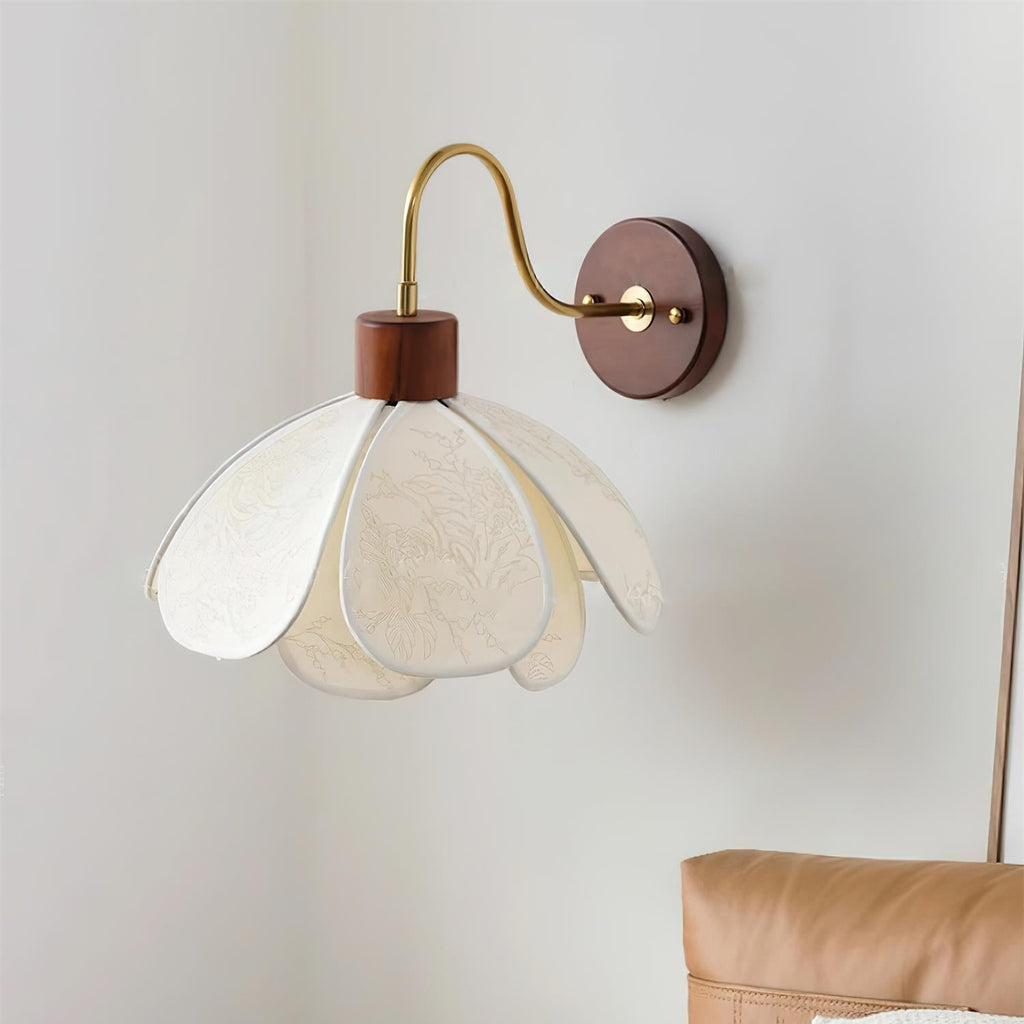 Carnelvale Fabric Wall Light-Moonnatur