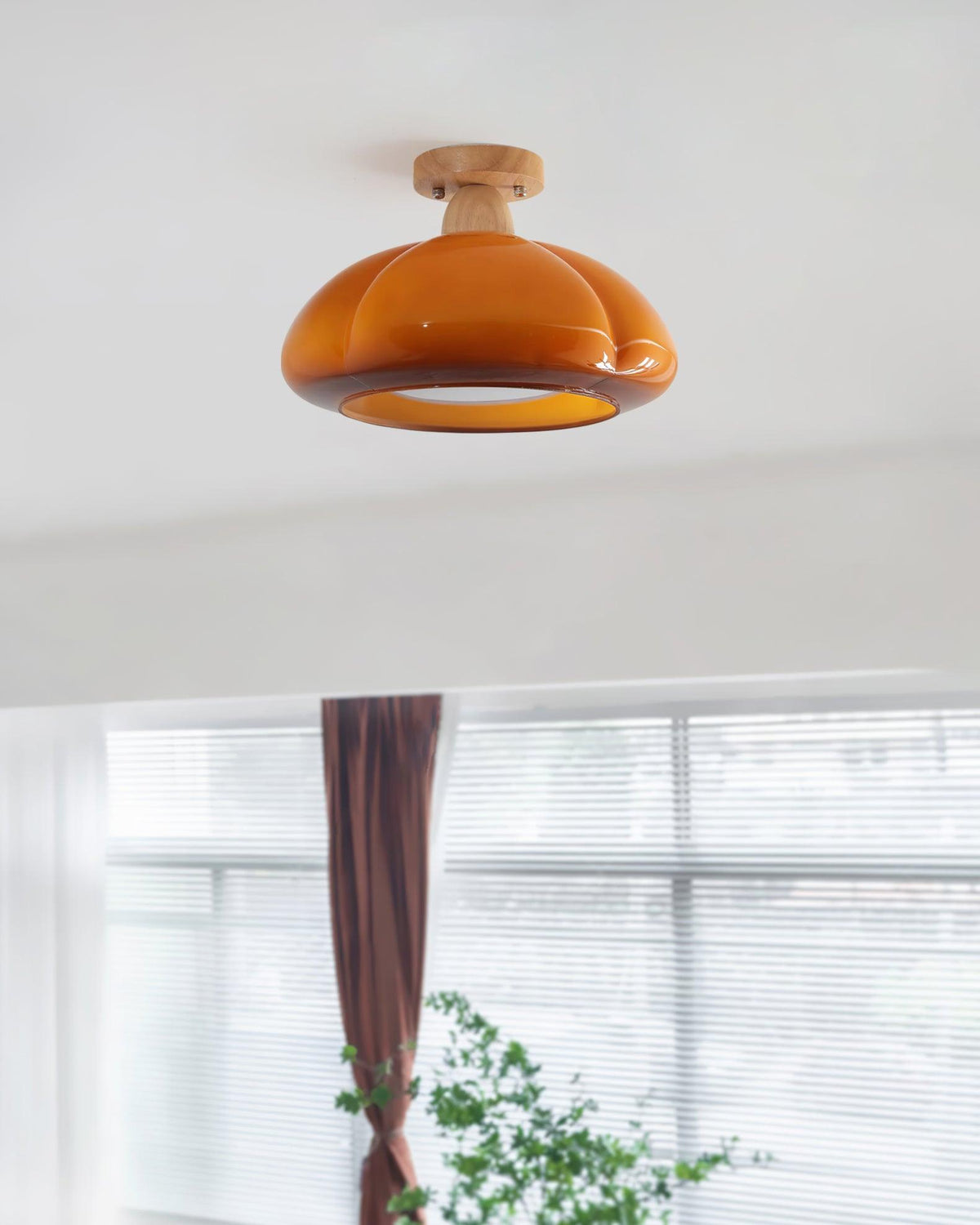 Zelvengrove Wood Ceiling Light-Moonnatur
