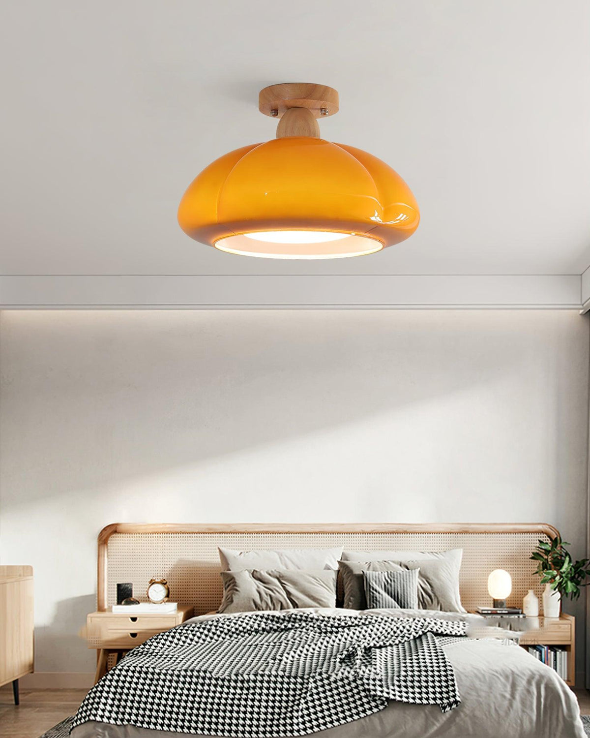 Zelvengrove Wood Ceiling Light-Moonnatur