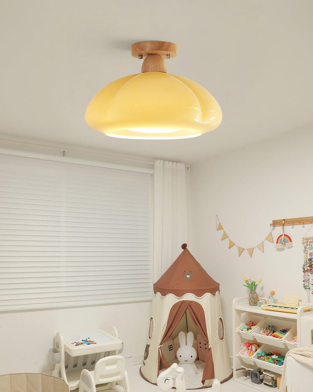 Zelvengrove Wood Ceiling Light-Moonnatur
