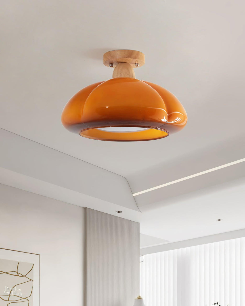 Zelvengrove Wood Ceiling Light-Moonnatur