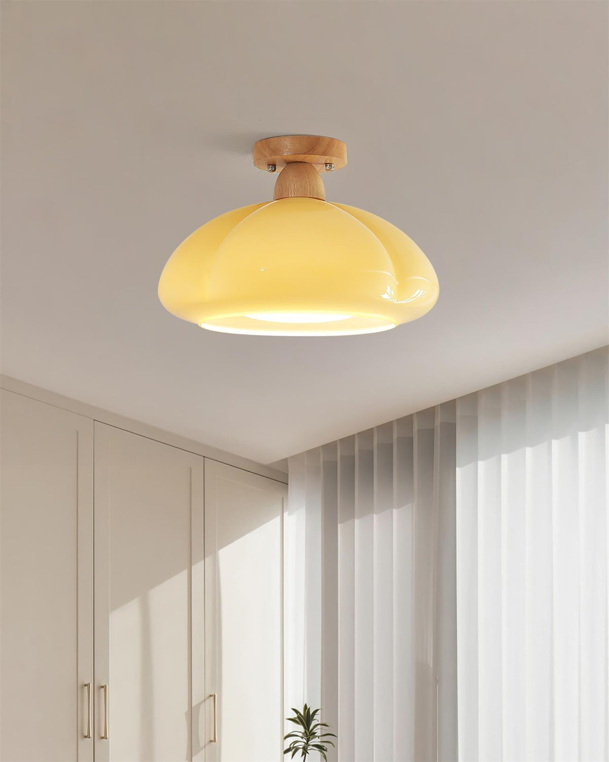 Zelvengrove Wood Ceiling Light-Moonnatur