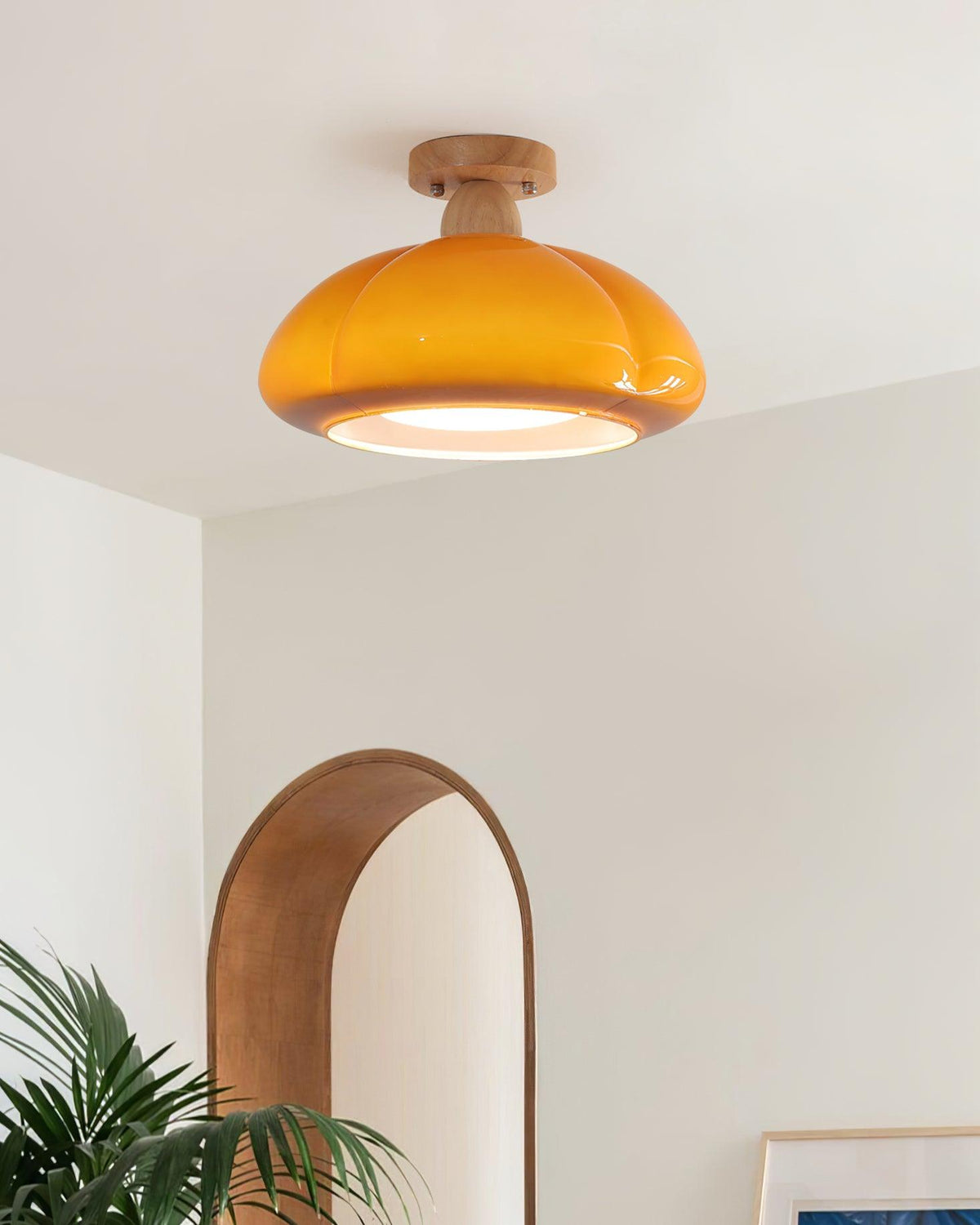 Zelvengrove Wood Ceiling Light-Moonnatur