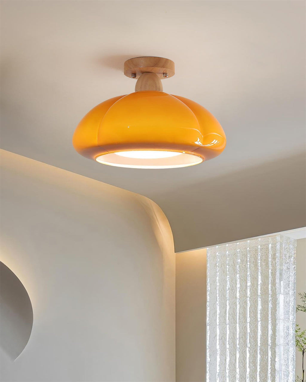 Zelvengrove Wood Ceiling Light-Moonnatur