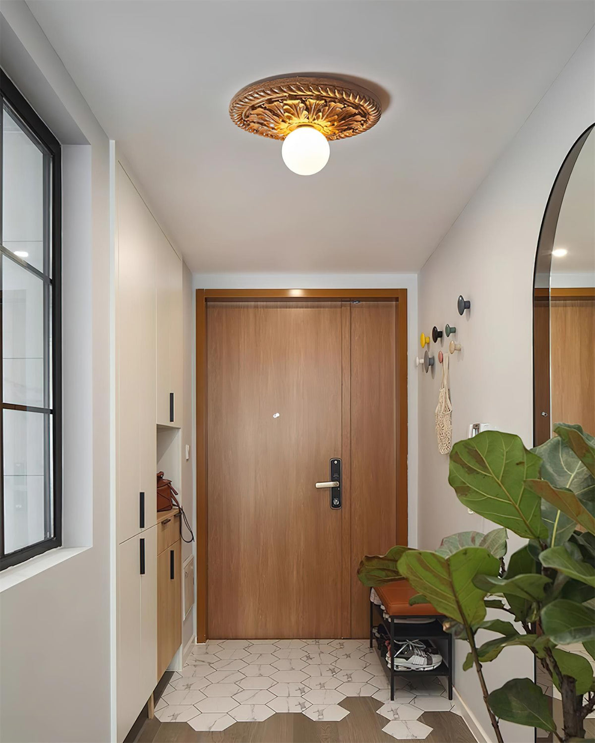 Baldenlark Resin Ceiling Light-Moonnatur