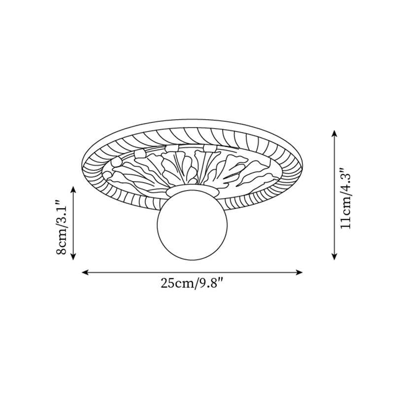 Baldenlark Resin Ceiling Light-Moonnatur