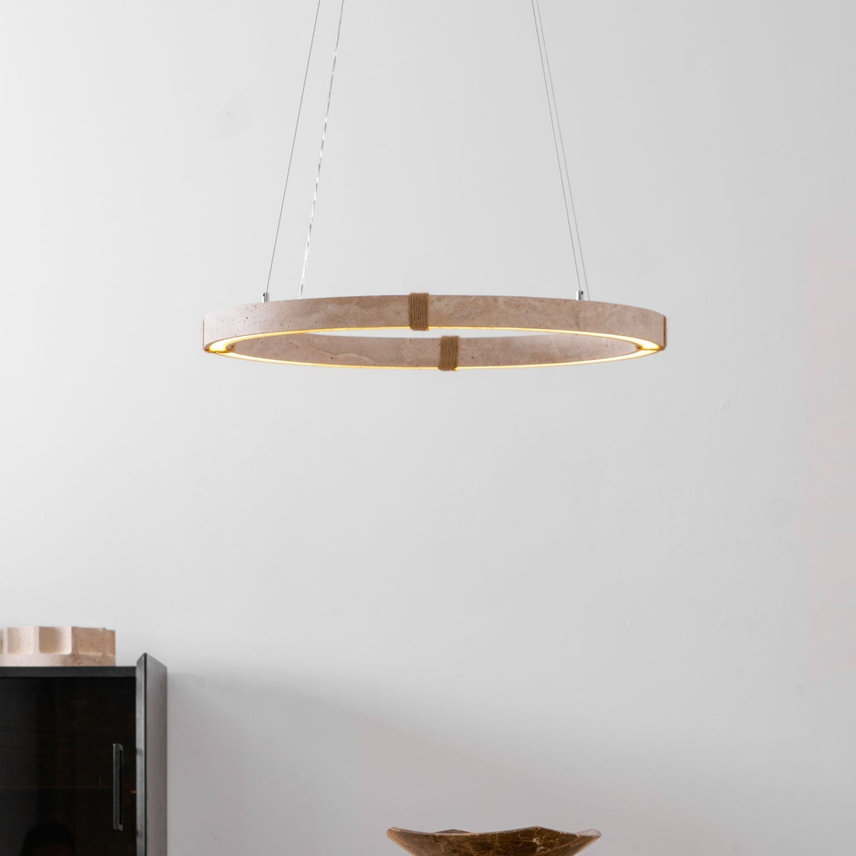 Drenara Travertine Chandelier-Moonnatur