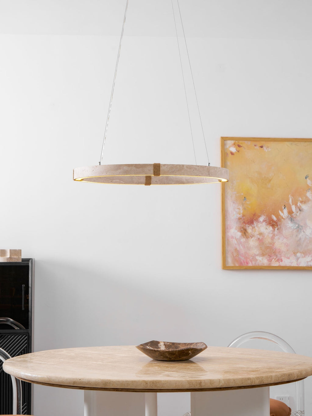 Drenara Travertine Chandelier-Moonnatur