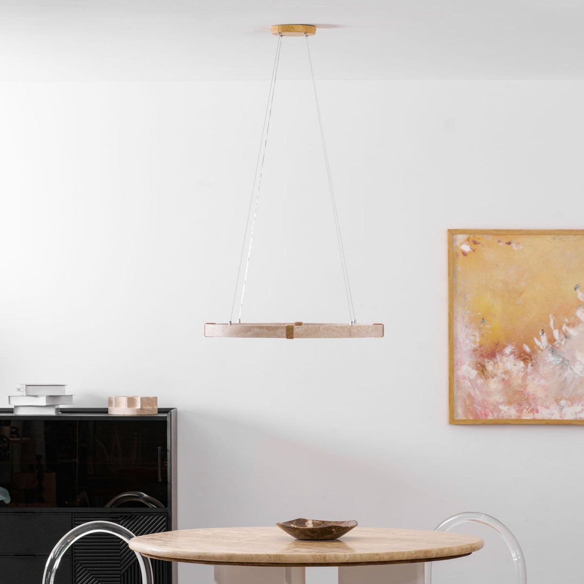 Drenara Travertine Chandelier-Moonnatur