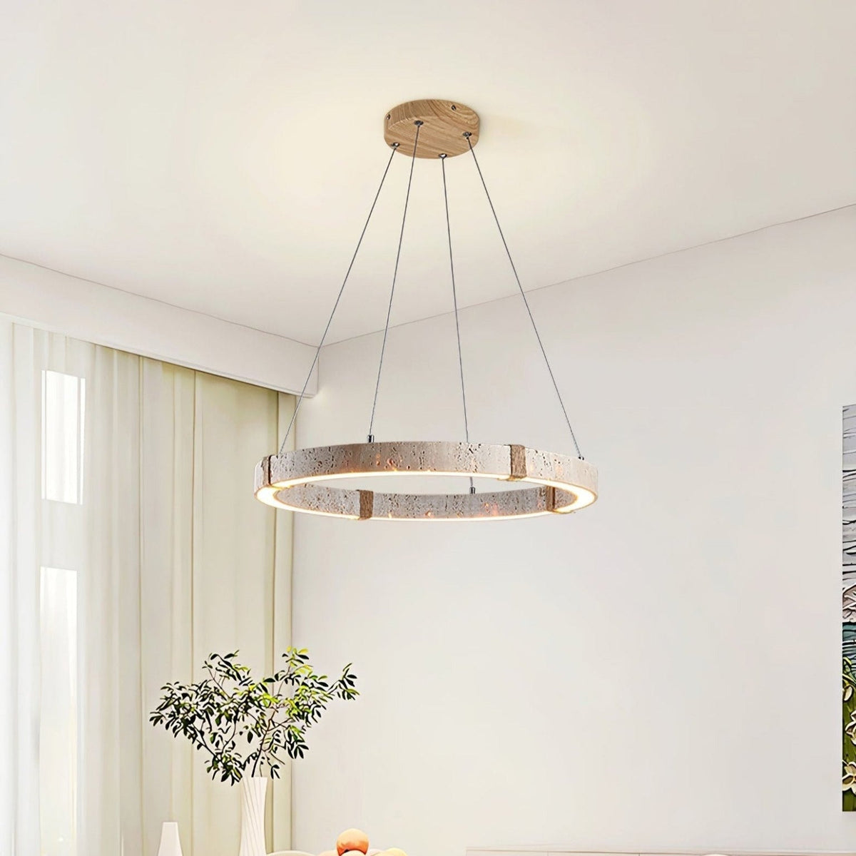 Haldelaria Stone Pendant Light-Moonnatur