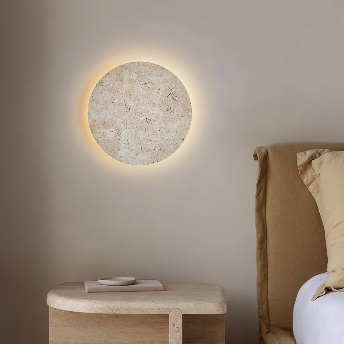 Ashencove Travertine Wall Light-Moonnatur