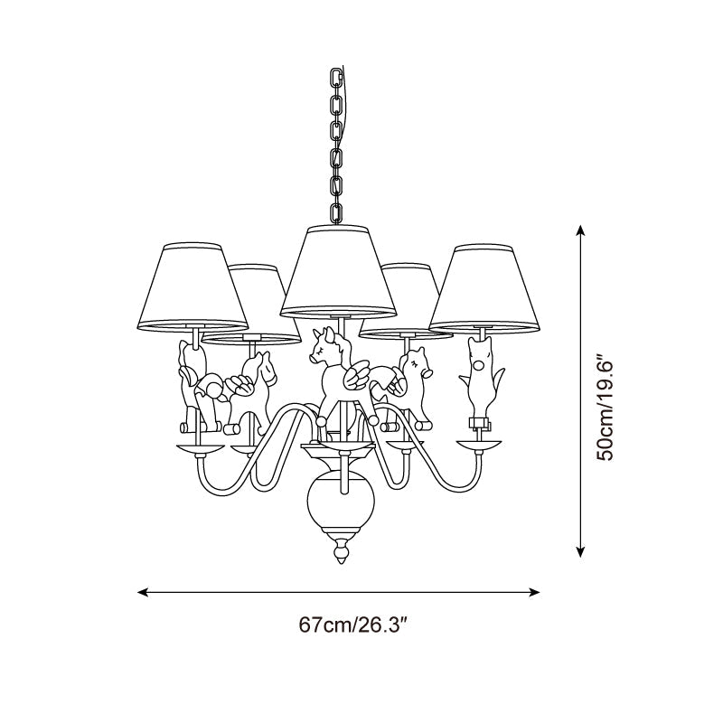Carnelonna Fabric Chandelier-Moonnatur