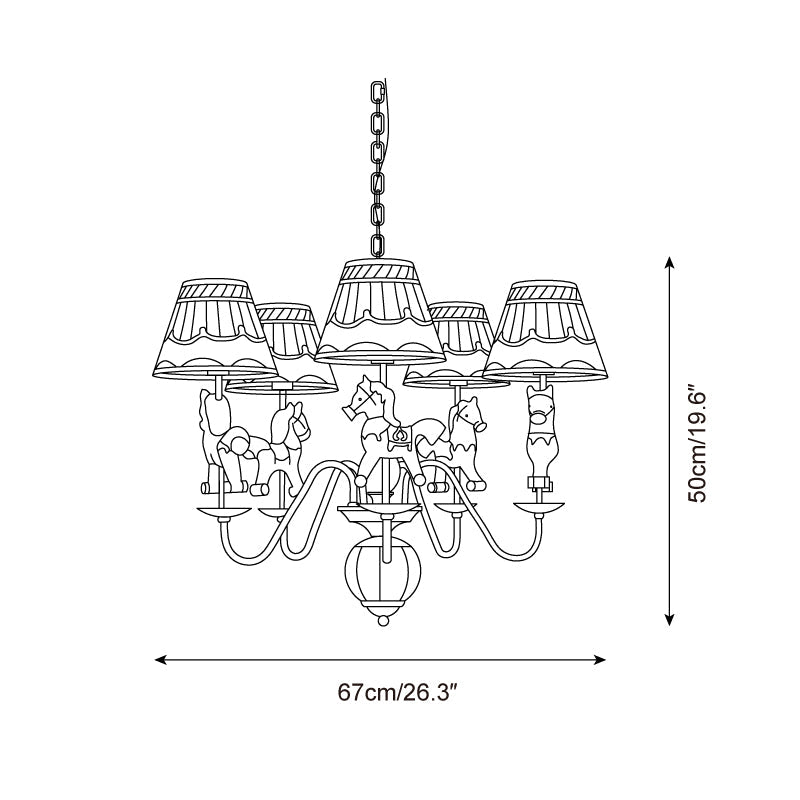 Carnelonna Fabric Chandelier-Moonnatur
