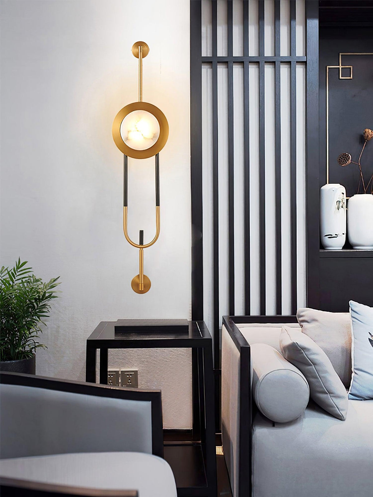 Ladermoss Marble Wall Light-Moonnatur