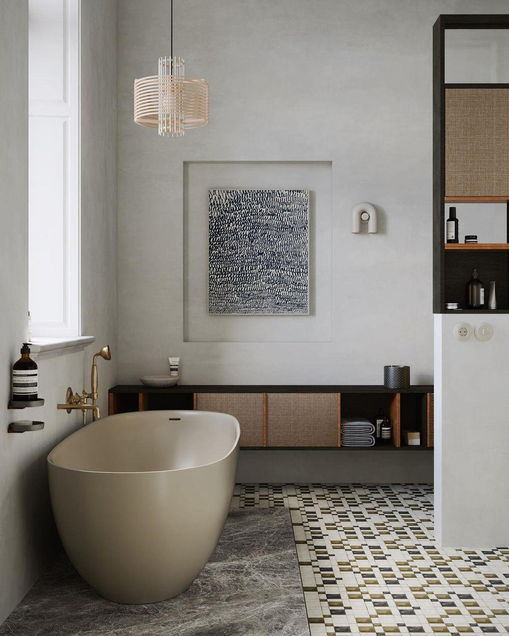 Nivara ABS Wall Lamp-Moonnatur