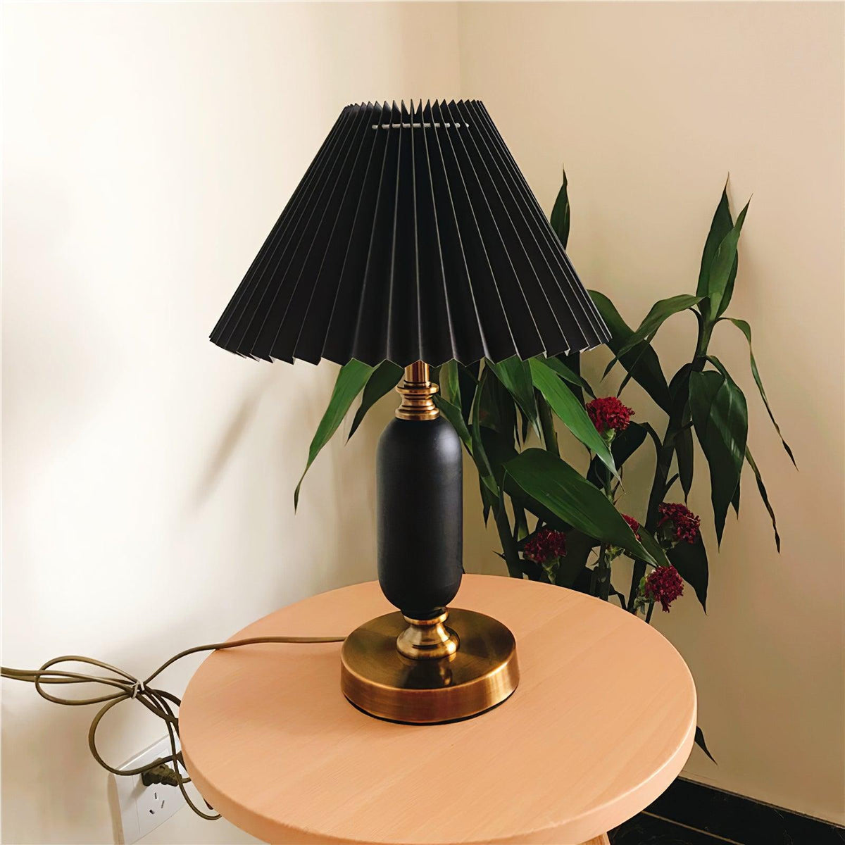 Amberelle Fabric Table Lamp-Moonnatur
