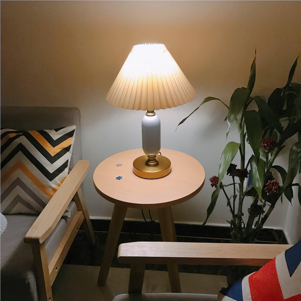 Amberelle Fabric Table Lamp-Moonnatur