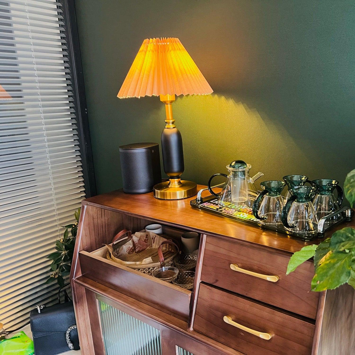 Amberelle Fabric Table Lamp-Moonnatur