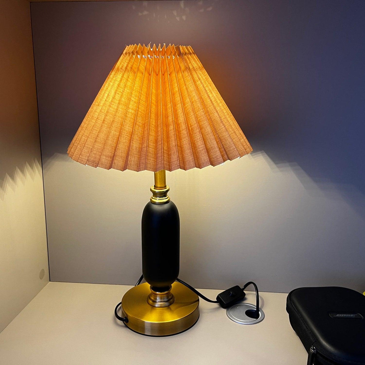 Amberelle Fabric Table Lamp-Moonnatur