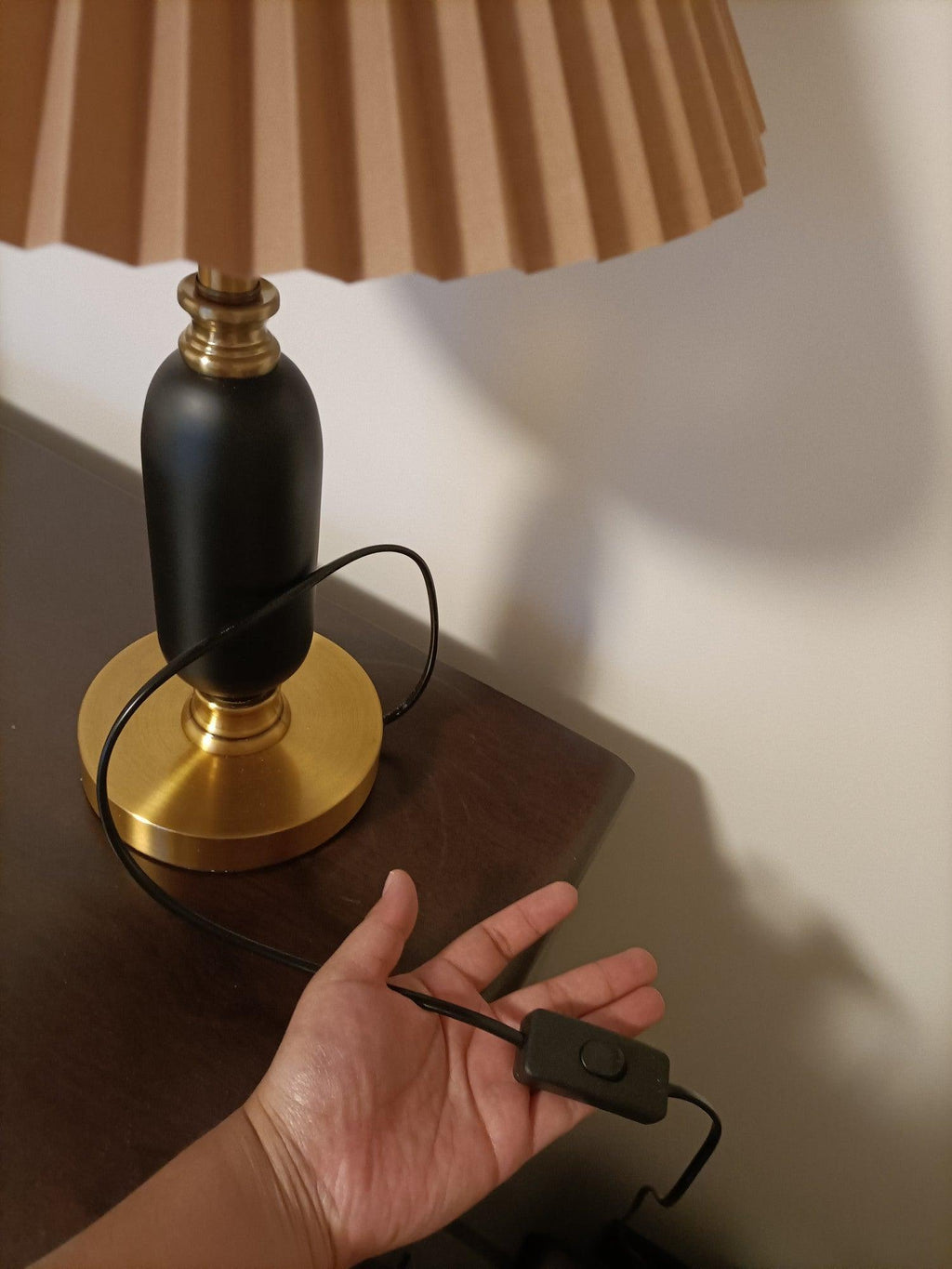 Amberelle Fabric Table Lamp-Moonnatur