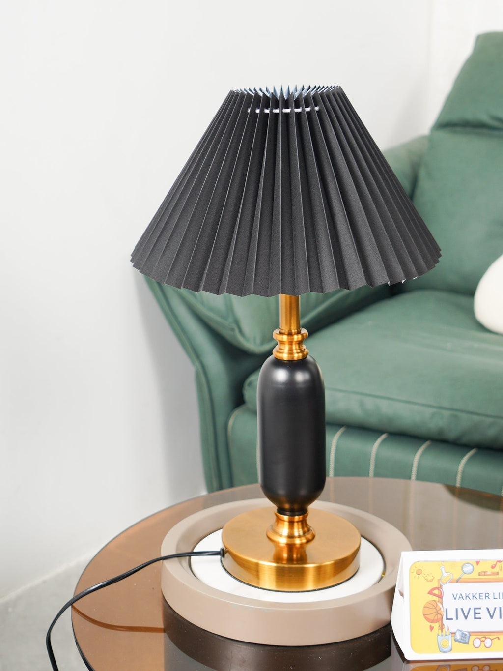 Amberelle Fabric Table Lamp-Moonnatur