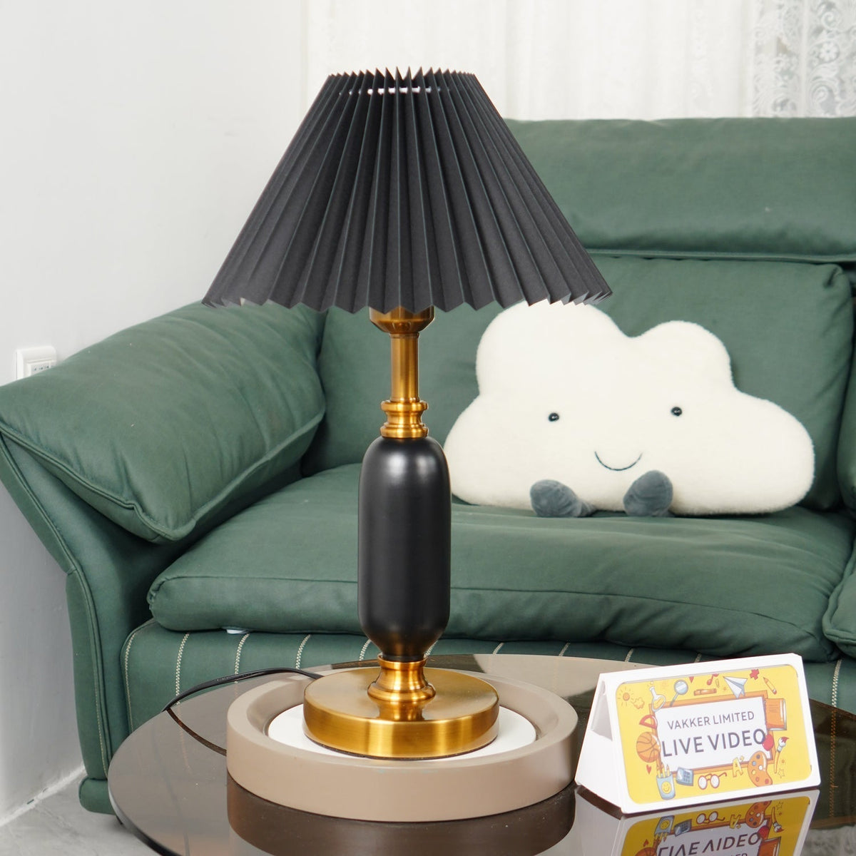 Amberelle Fabric Table Lamp-Moonnatur