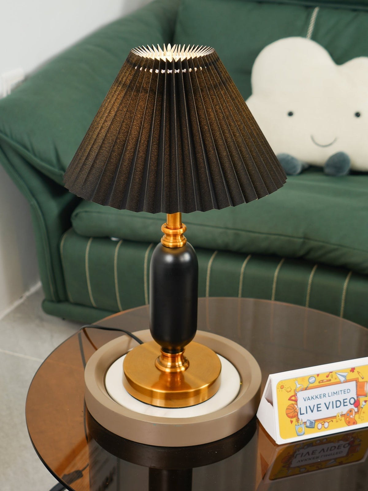 Amberelle Fabric Table Lamp-Moonnatur