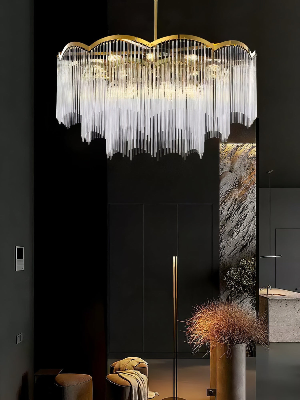 Idriseth Glass Chandelier-Moonnatur